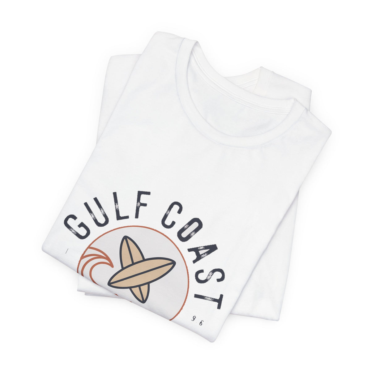 Gulf Coast Surf Club — Premium Vintage Graphic Tee color-specific T-shirt mockup