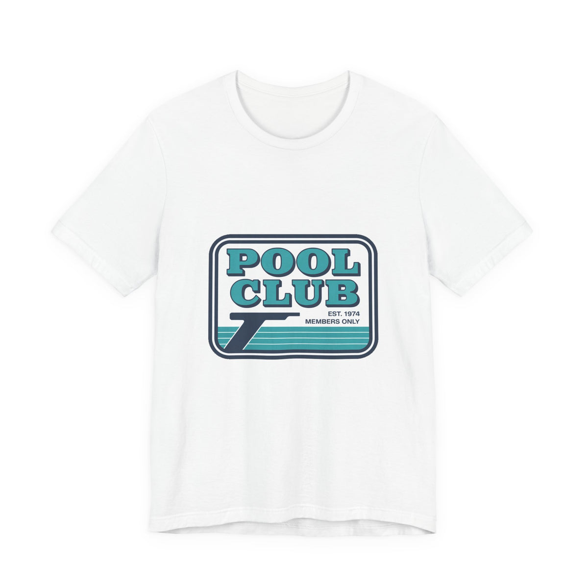 Pool Club '74 — Premium Retro Swimming Pool Tee mockup - YAMISA Summer Archive T-shirt