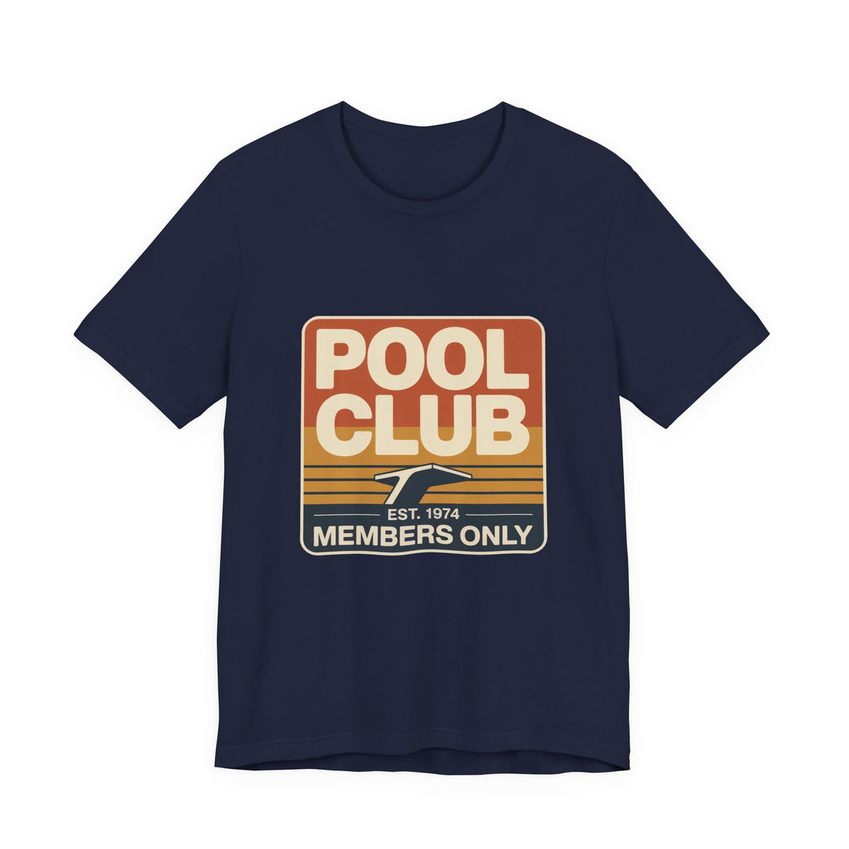Pool Club '74 — Premium Retro Swimming Pool Tee mockup - YAMISA Summer Archive T-shirt