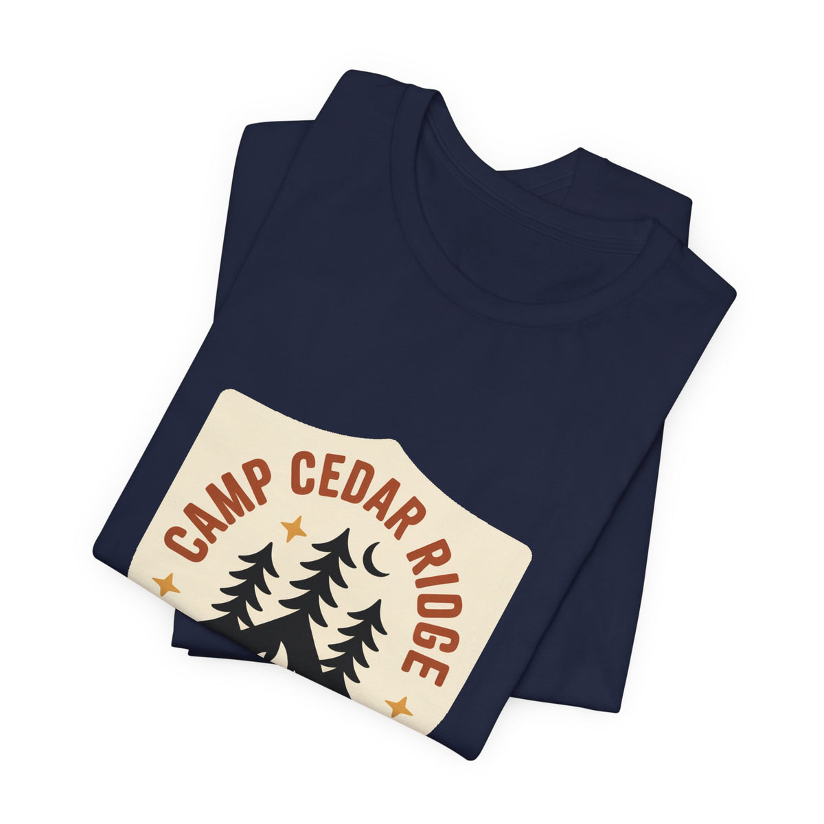 Camp Cedar Ridge — Premium Vintage Summer Camp Tee color-specific T-shirt mockup