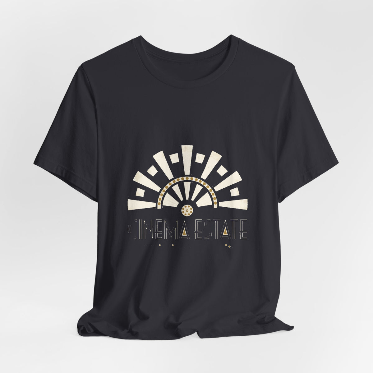 Cinema Estate — Premium Vintage Art Deco Graphic Tee color-specific T-shirt mockup