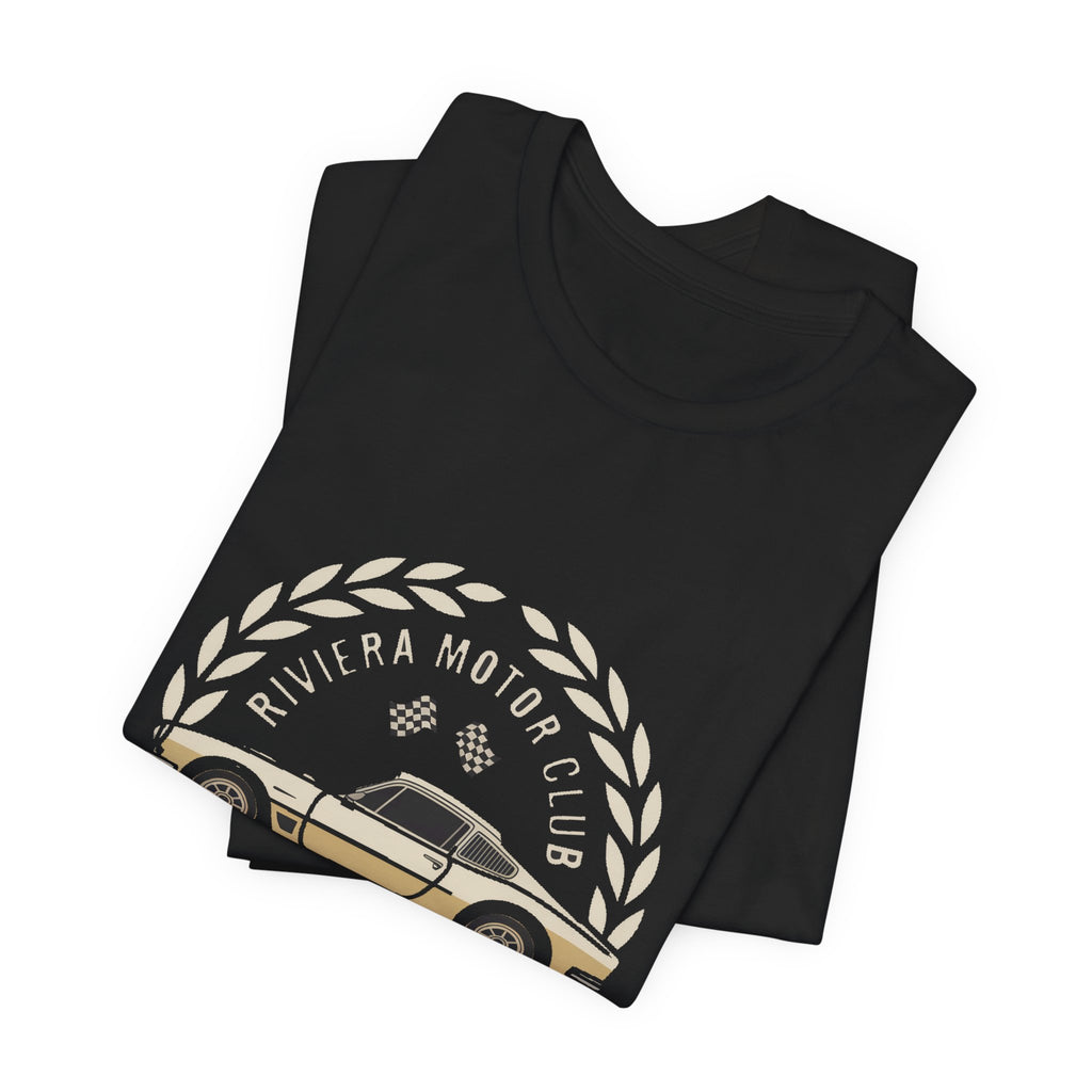 Riviera Motor Club — Premium Heritage Badge Tee color-specific T-shirt mockup