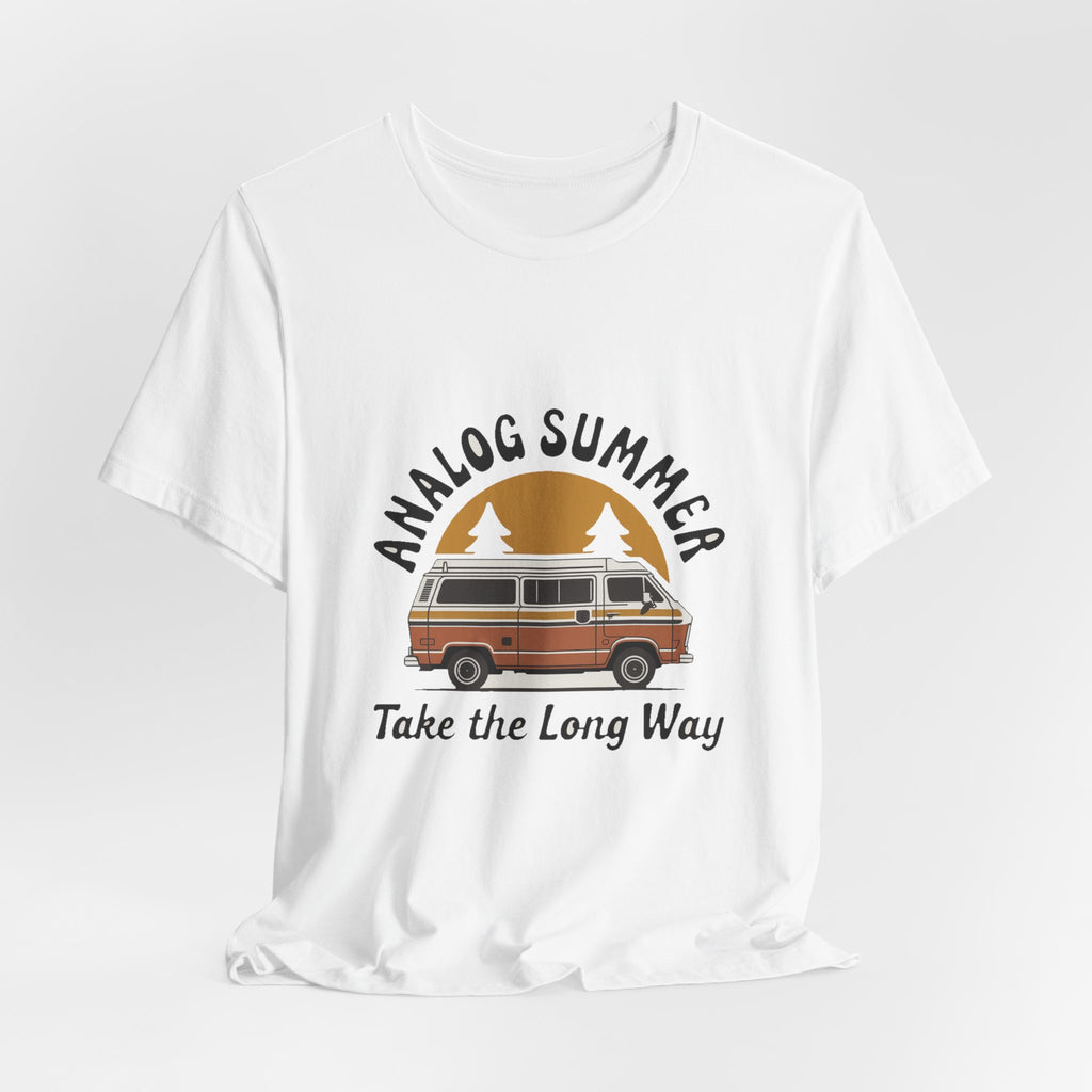 Analog Summer — Premium Retro Road Trip Van Tee color-specific T-shirt mockup