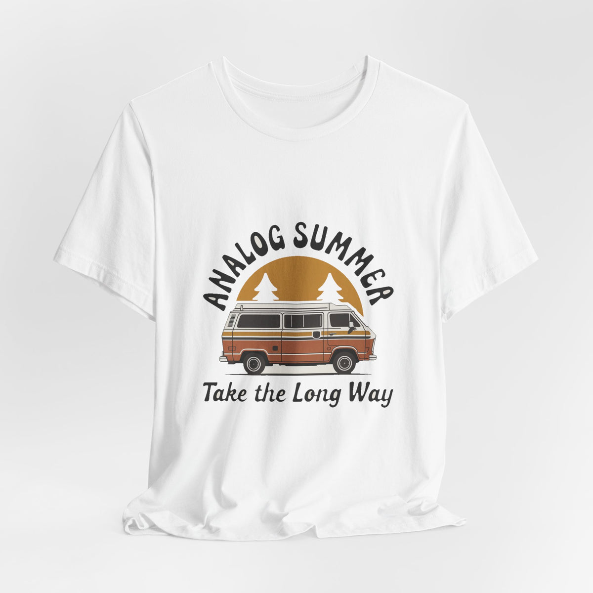 Analog Summer — Premium Retro Road Trip Van Tee color-specific T-shirt mockup