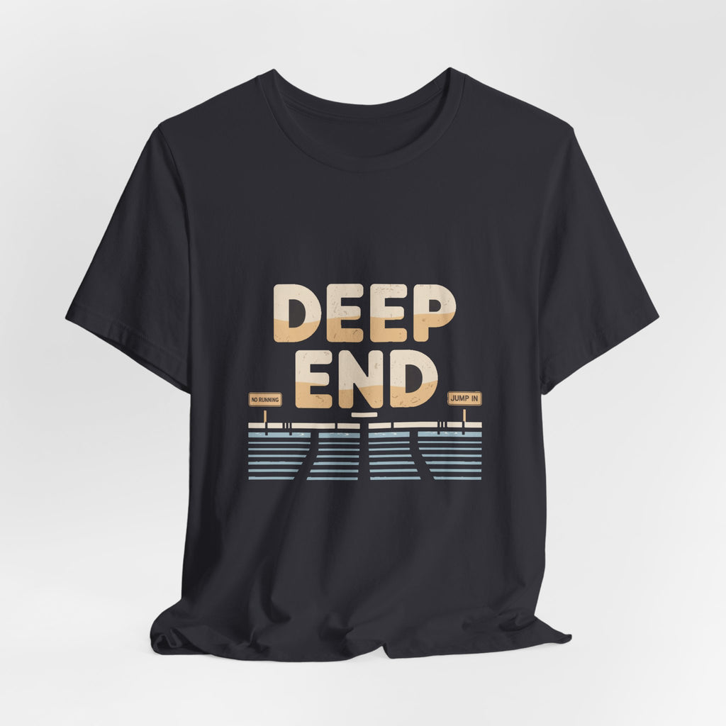 Deep End — Premium Retro Pool Graphic Tee color-specific T-shirt mockup