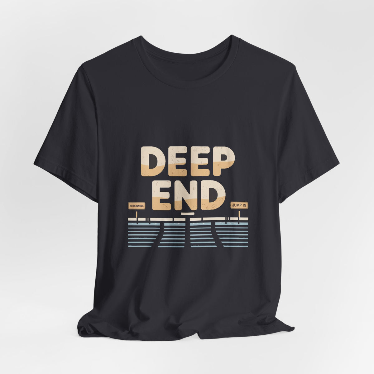Deep End — Premium Retro Pool Graphic Tee color-specific T-shirt mockup