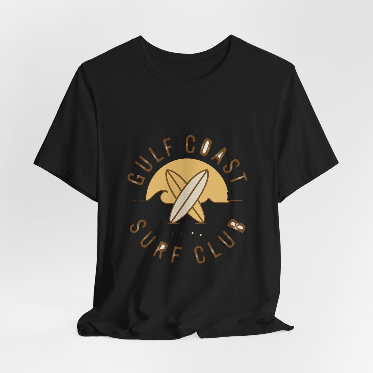 Gulf Coast Surf Club — Premium Vintage Graphic Tee color-specific T-shirt mockup