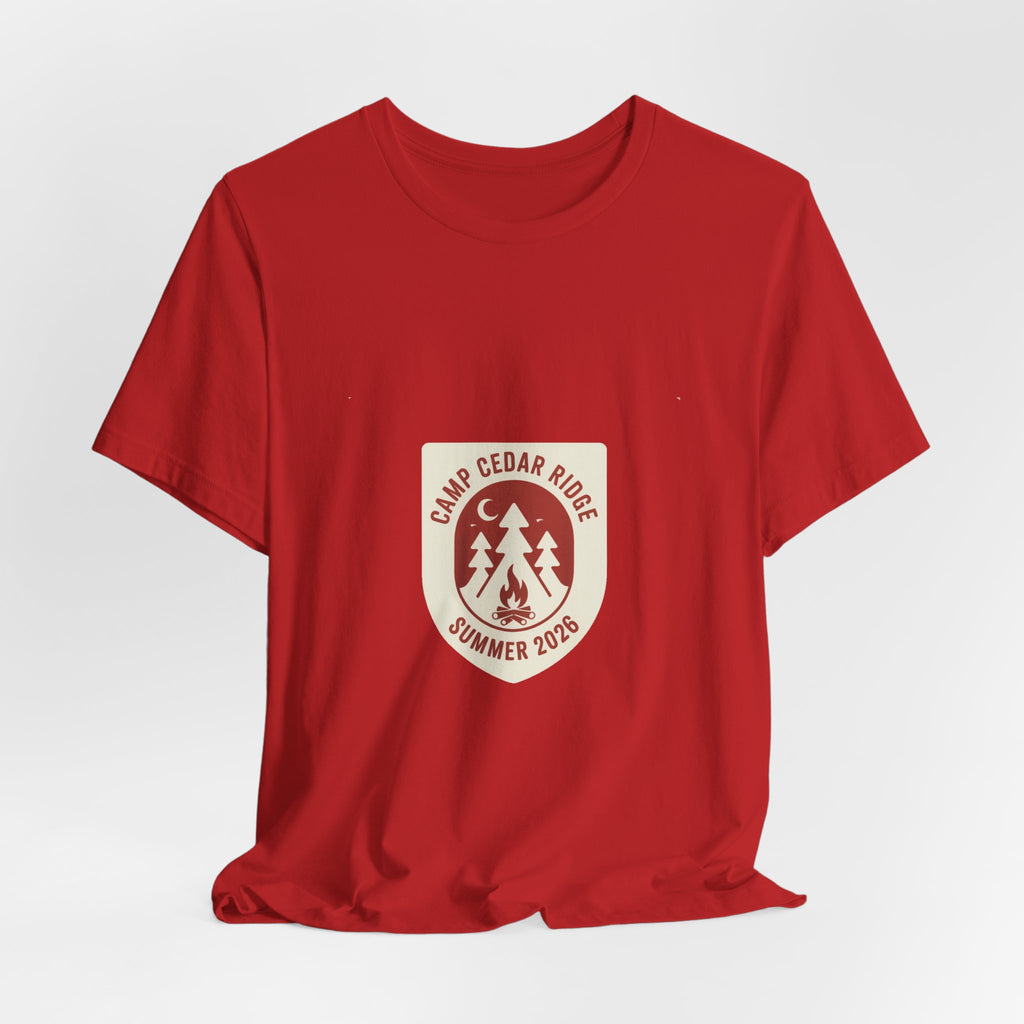 Camp Cedar Ridge — Premium Vintage Summer Camp Tee color-specific T-shirt mockup