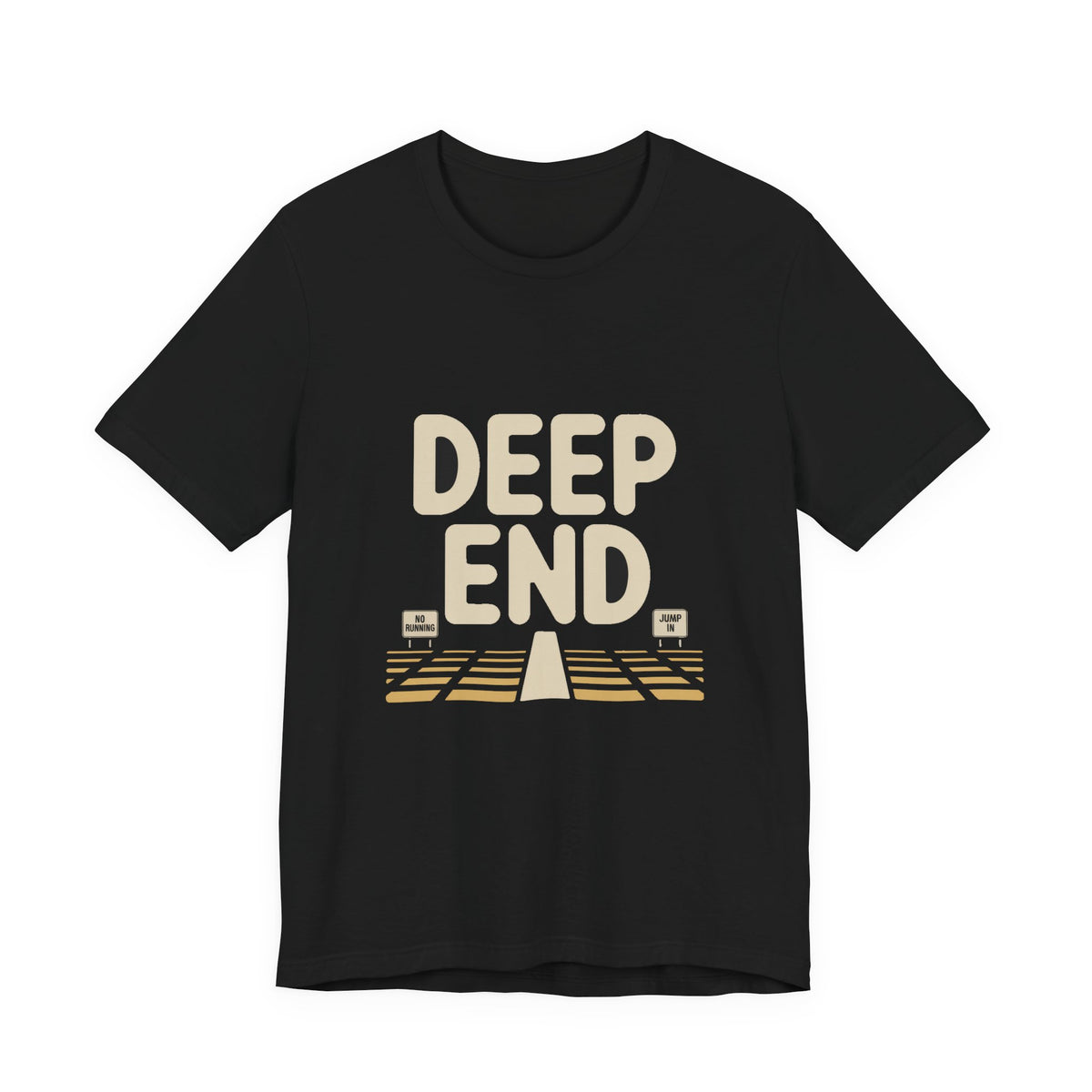 Deep End — Premium Retro Pool Graphic Tee color-specific T-shirt mockup