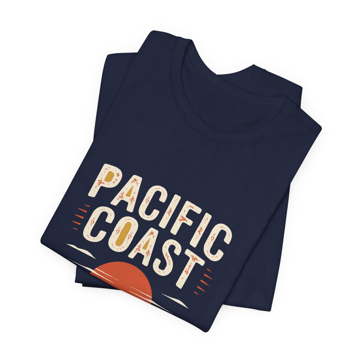 Pacific Coast — Premium Retro California Road Trip Tee color-specific T-shirt mockup