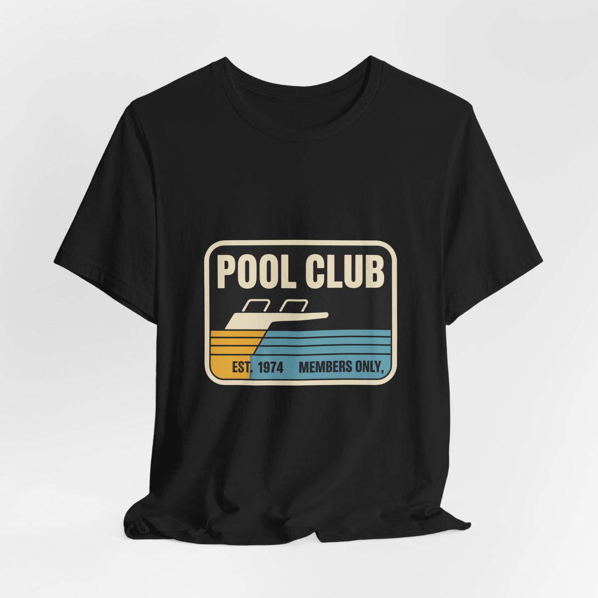 Pool Club '74 — Premium Retro Swimming Pool Tee mockup - YAMISA Summer Archive T-shirt