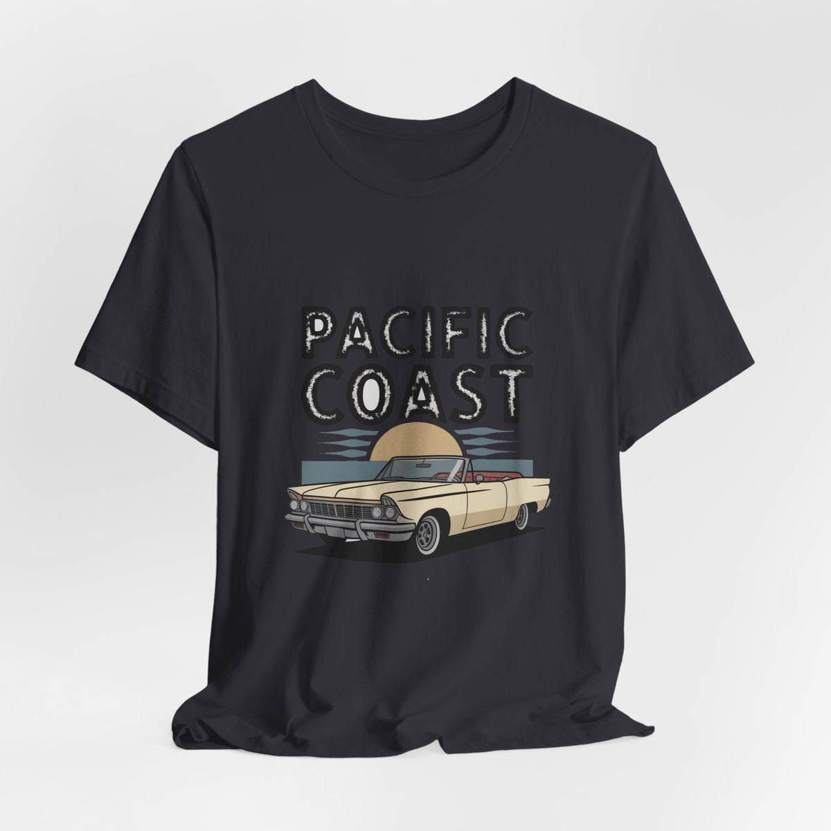 Pacific Coast — Premium Retro California Road Trip Tee color-specific T-shirt mockup