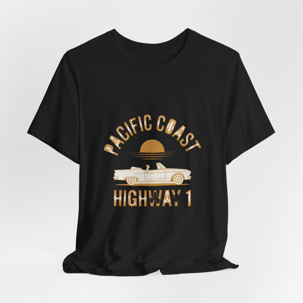 Pacific Coast — Premium Retro California Road Trip Tee color-specific T-shirt mockup