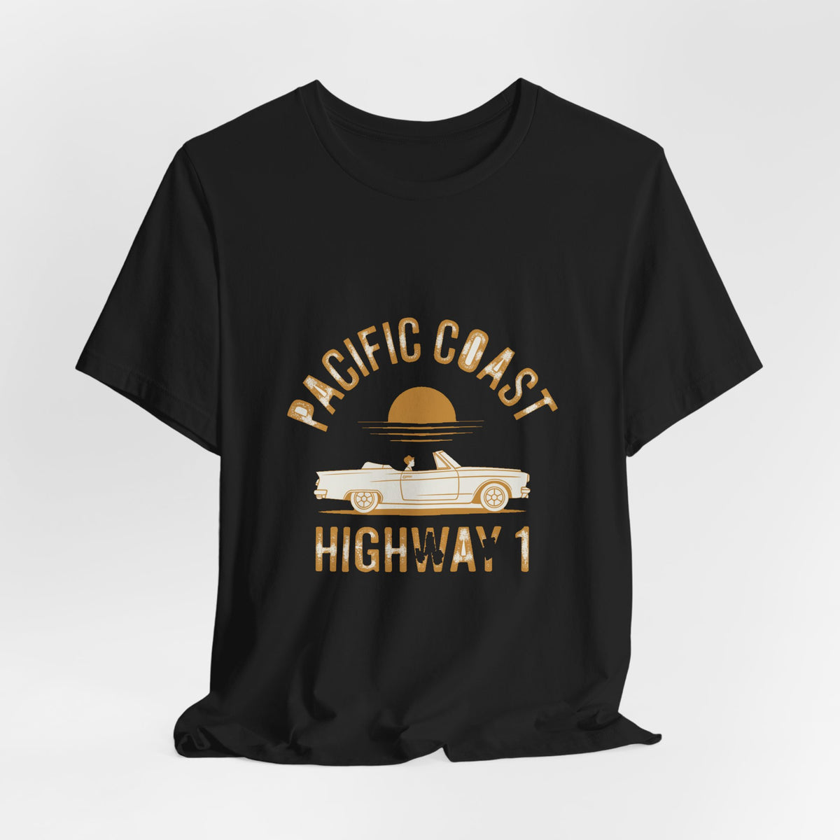 Pacific Coast — Premium Retro California Road Trip Tee color-specific T-shirt mockup