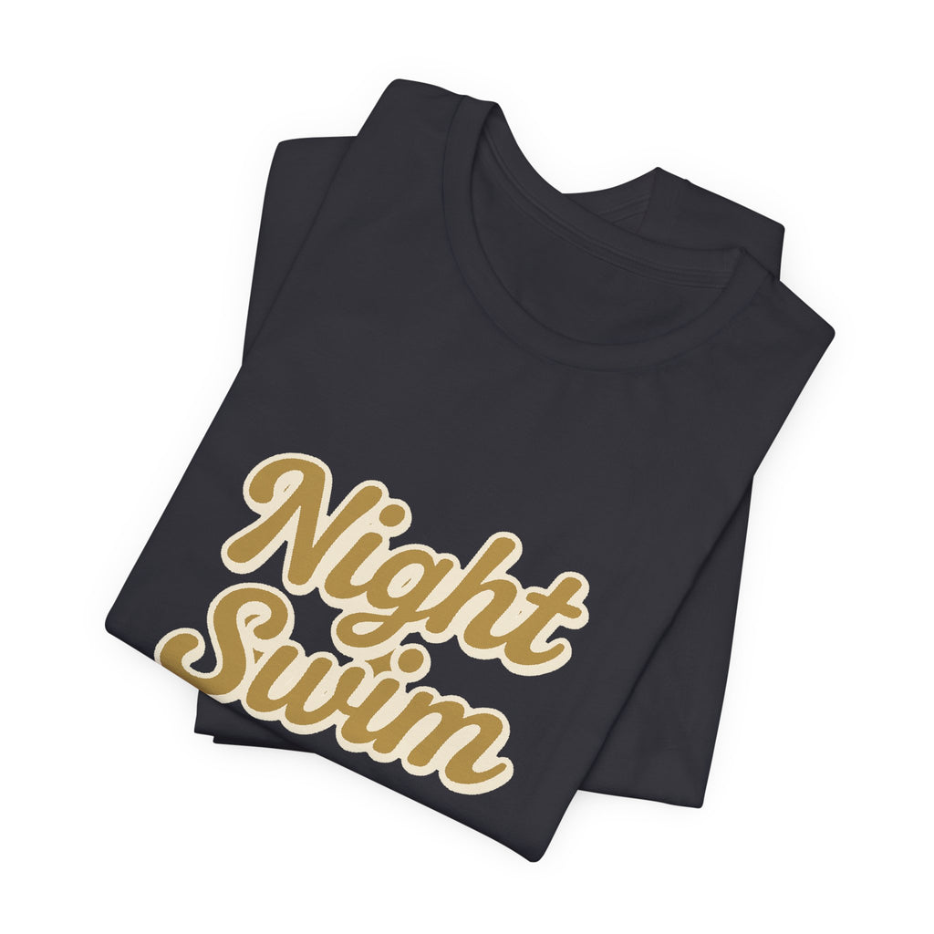 Night Swim — Premium Retro Pool Night Graphic Tee color-specific T-shirt mockup