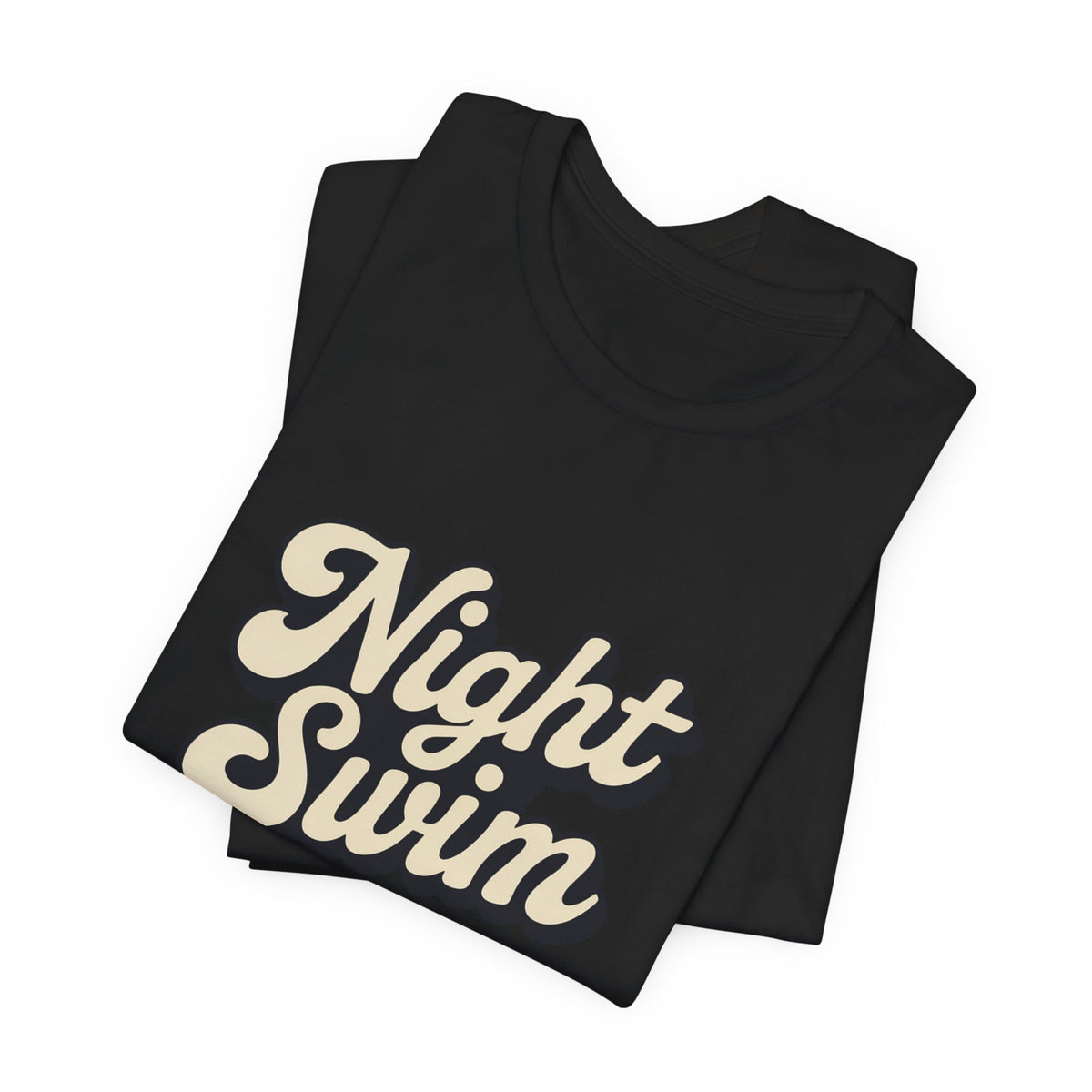 Night Swim — Premium Retro Pool Night Graphic Tee color-specific T-shirt mockup