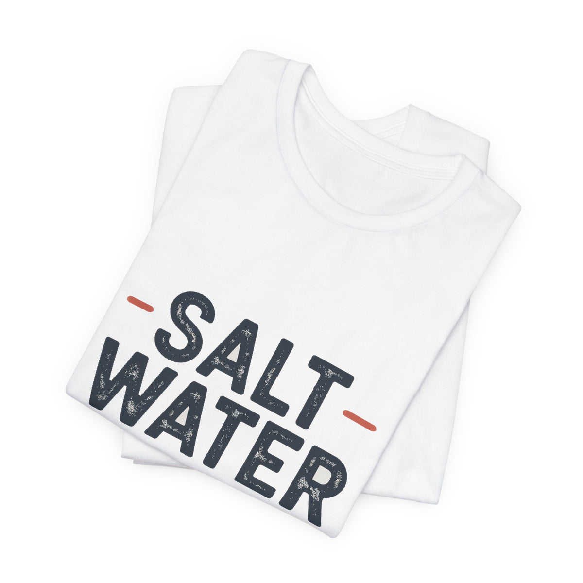 Salt Water Cure — Premium Coastal Quote Graphic Tee color-specific T-shirt mockup