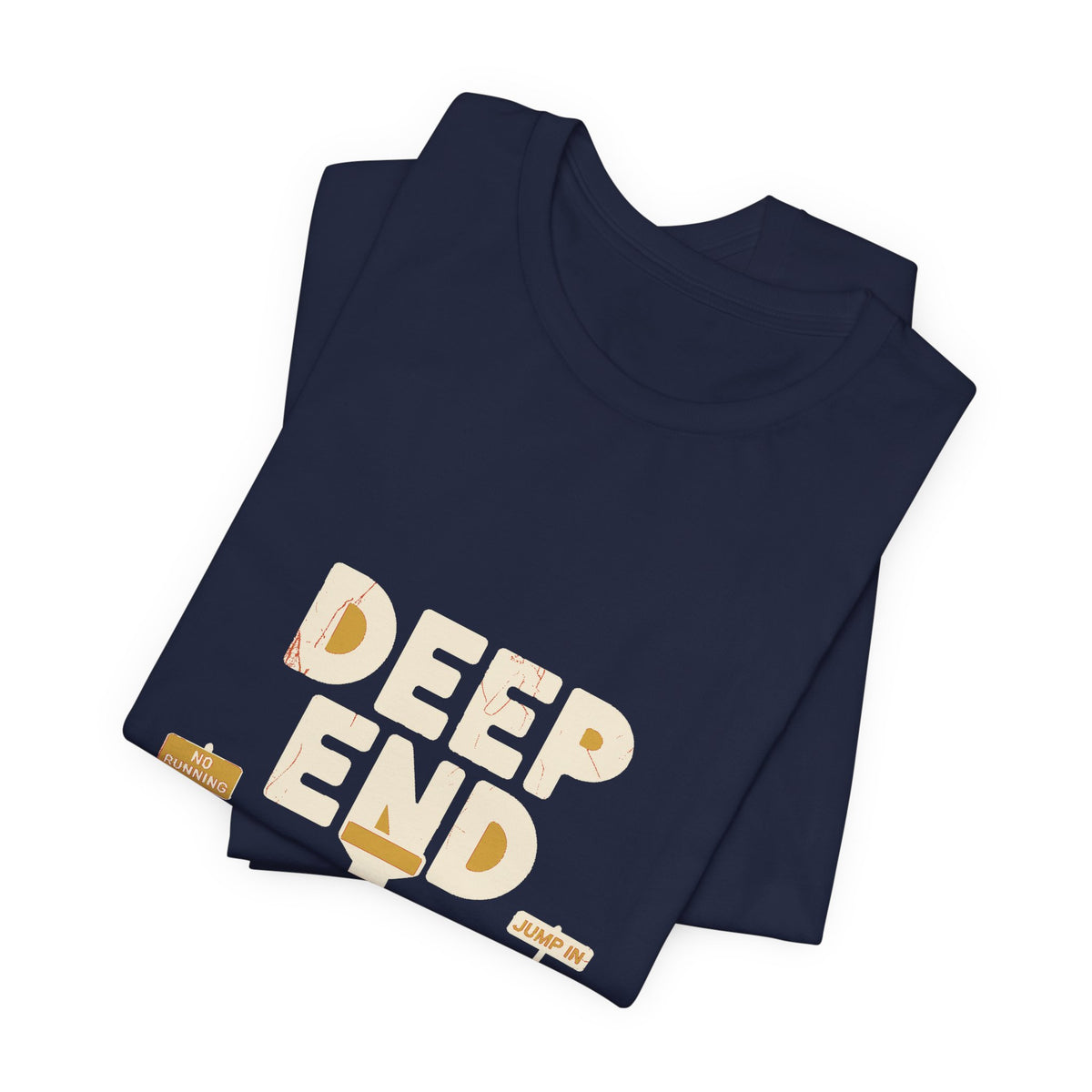 Deep End — Premium Retro Pool Graphic Tee color-specific T-shirt mockup