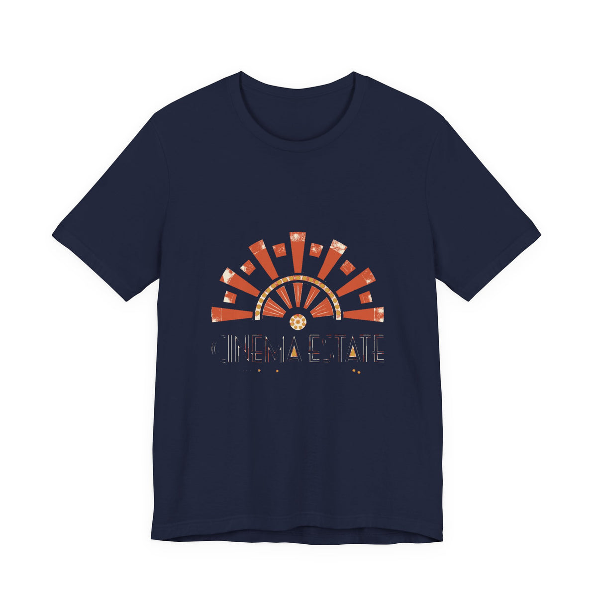 Cinema Estate — Premium Vintage Art Deco Graphic Tee color-specific T-shirt mockup