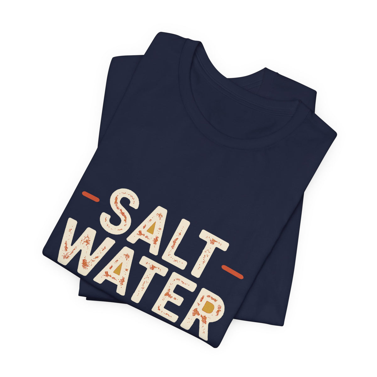 Salt Water Cure — Premium Coastal Quote Graphic Tee color-specific T-shirt mockup