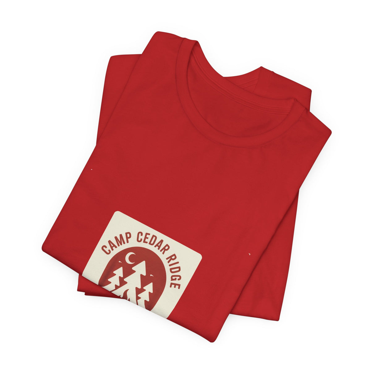 Camp Cedar Ridge — Premium Vintage Summer Camp Tee color-specific T-shirt mockup