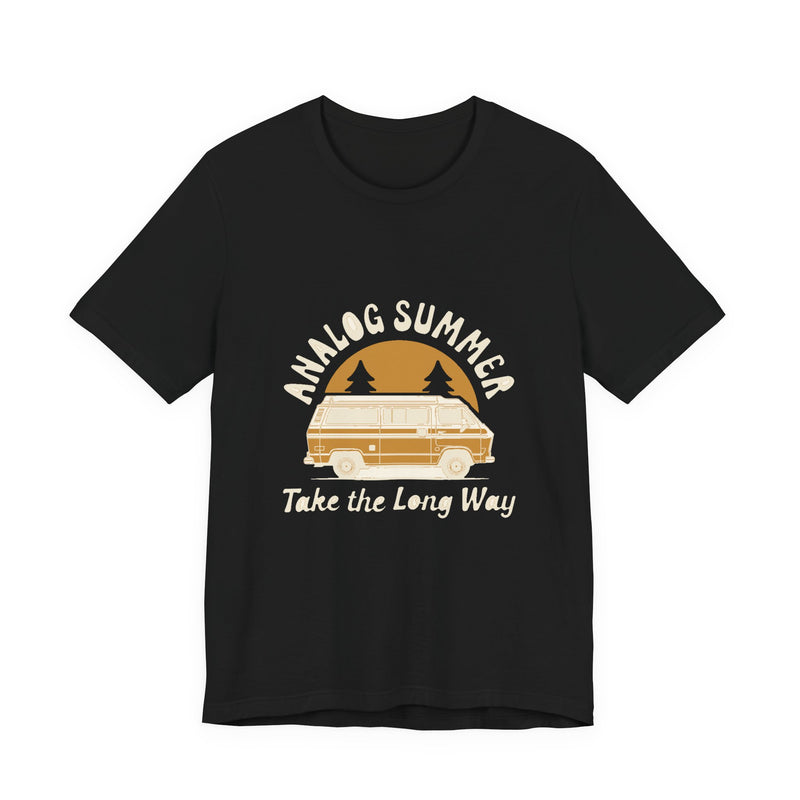 Analog Summer — Premium Retro Road Trip Van Tee