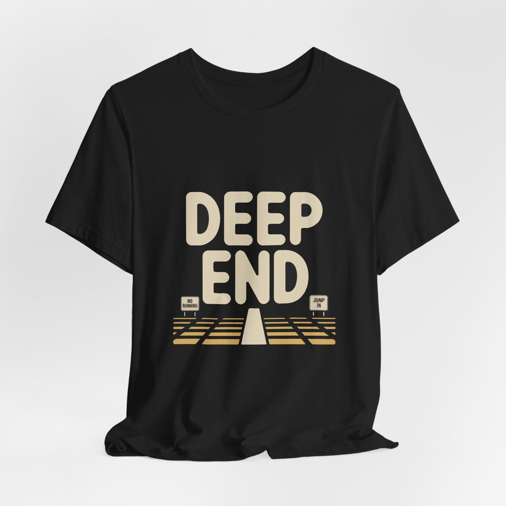Deep End — Premium Retro Pool Graphic Tee color-specific T-shirt mockup