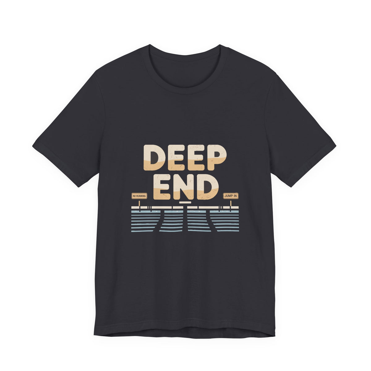 Deep End — Premium Retro Pool Graphic Tee color-specific T-shirt mockup