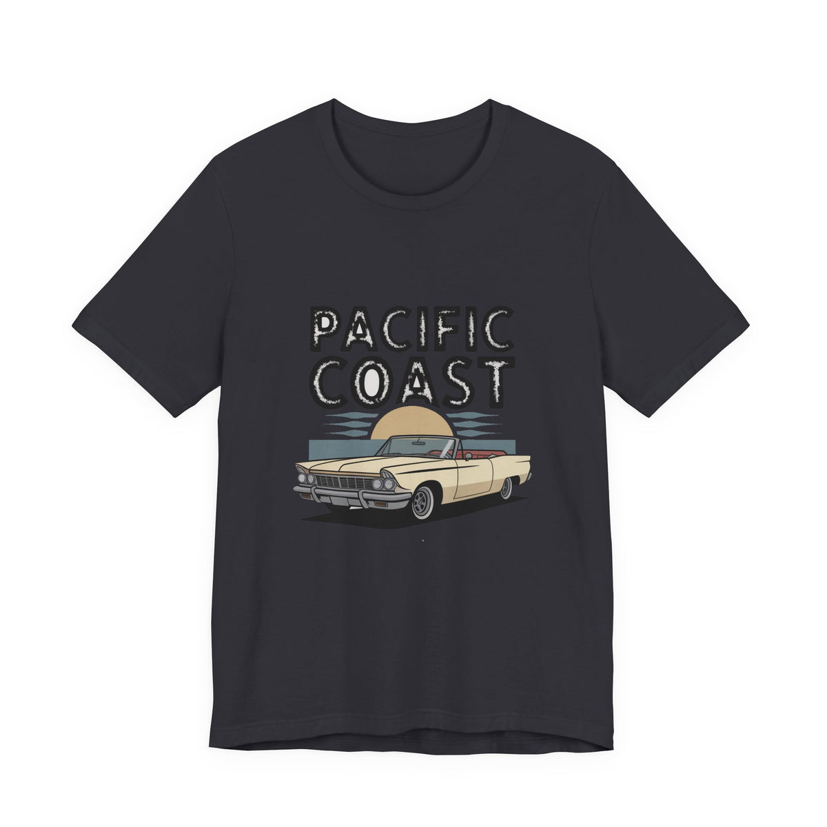 Pacific Coast — Premium Retro California Road Trip Tee color-specific T-shirt mockup