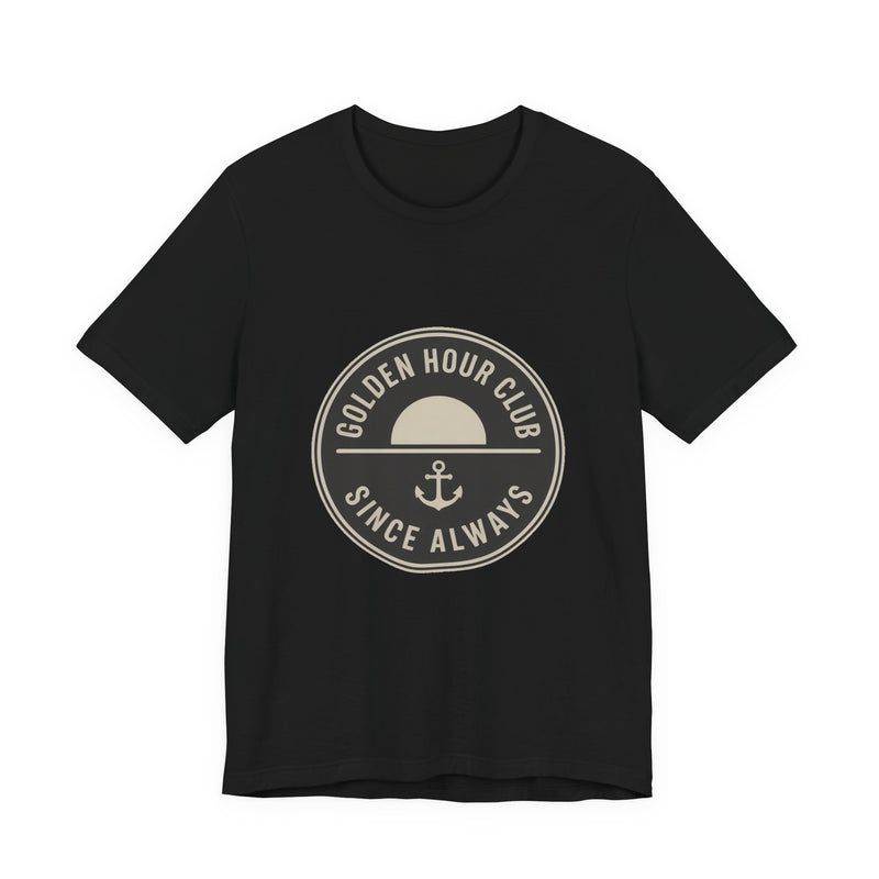 Golden Hour Club — Premium Coastal Badge Tee