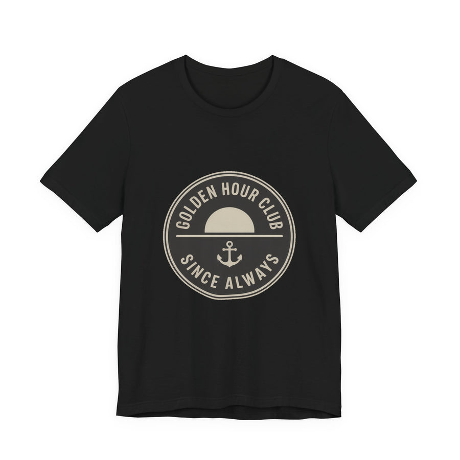 Golden Hour Club — Premium Coastal Badge Tee