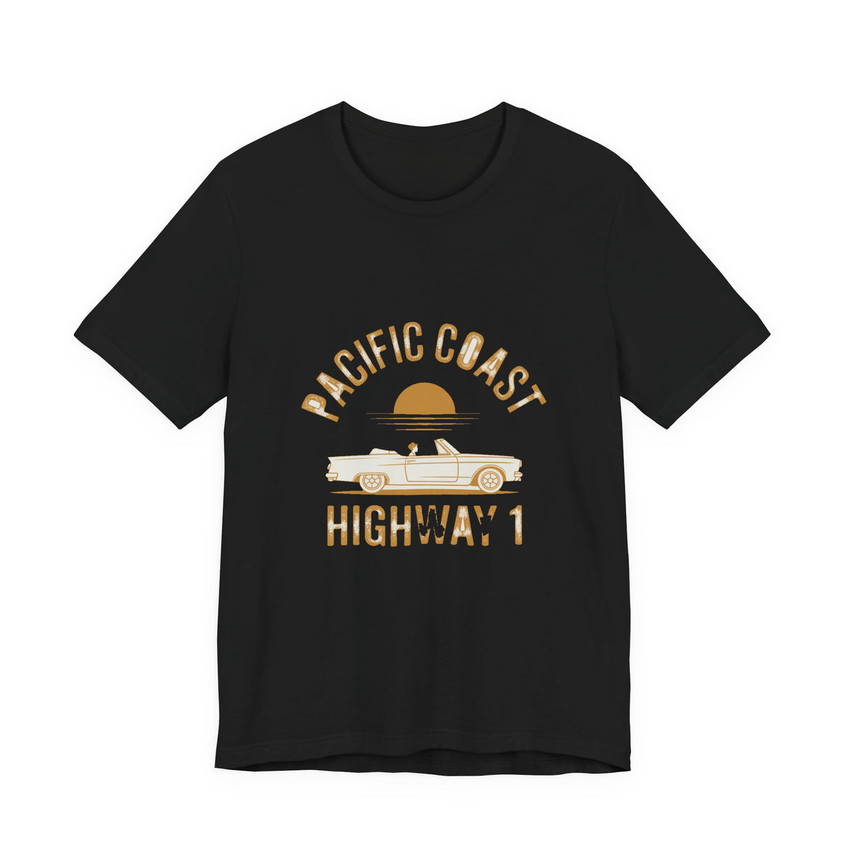 Pacific Coast — Premium Retro California Road Trip Tee color-specific T-shirt mockup
