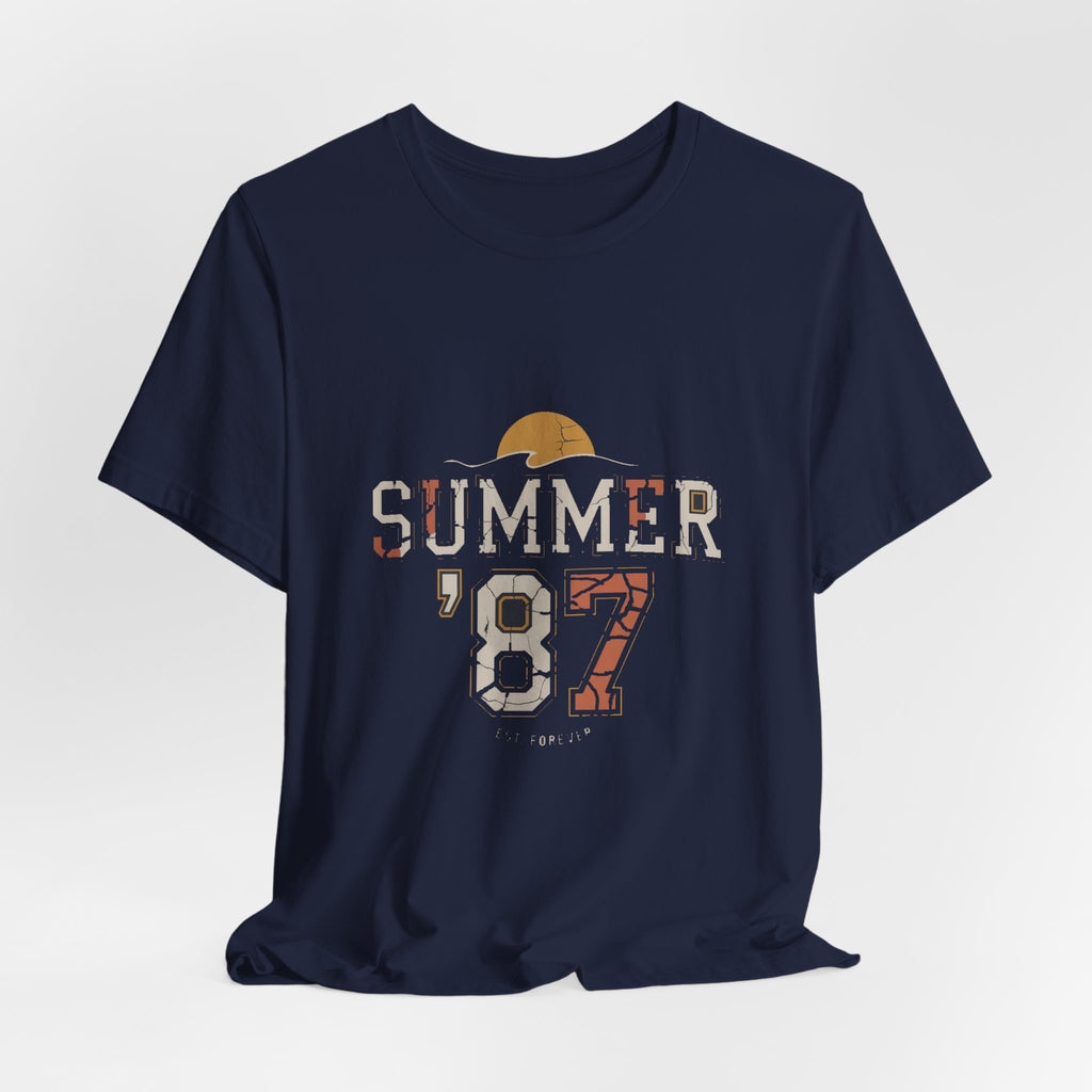 Summer of '87 — Premium Vintage Collegiate Graphic Tee color-specific T-shirt mockup