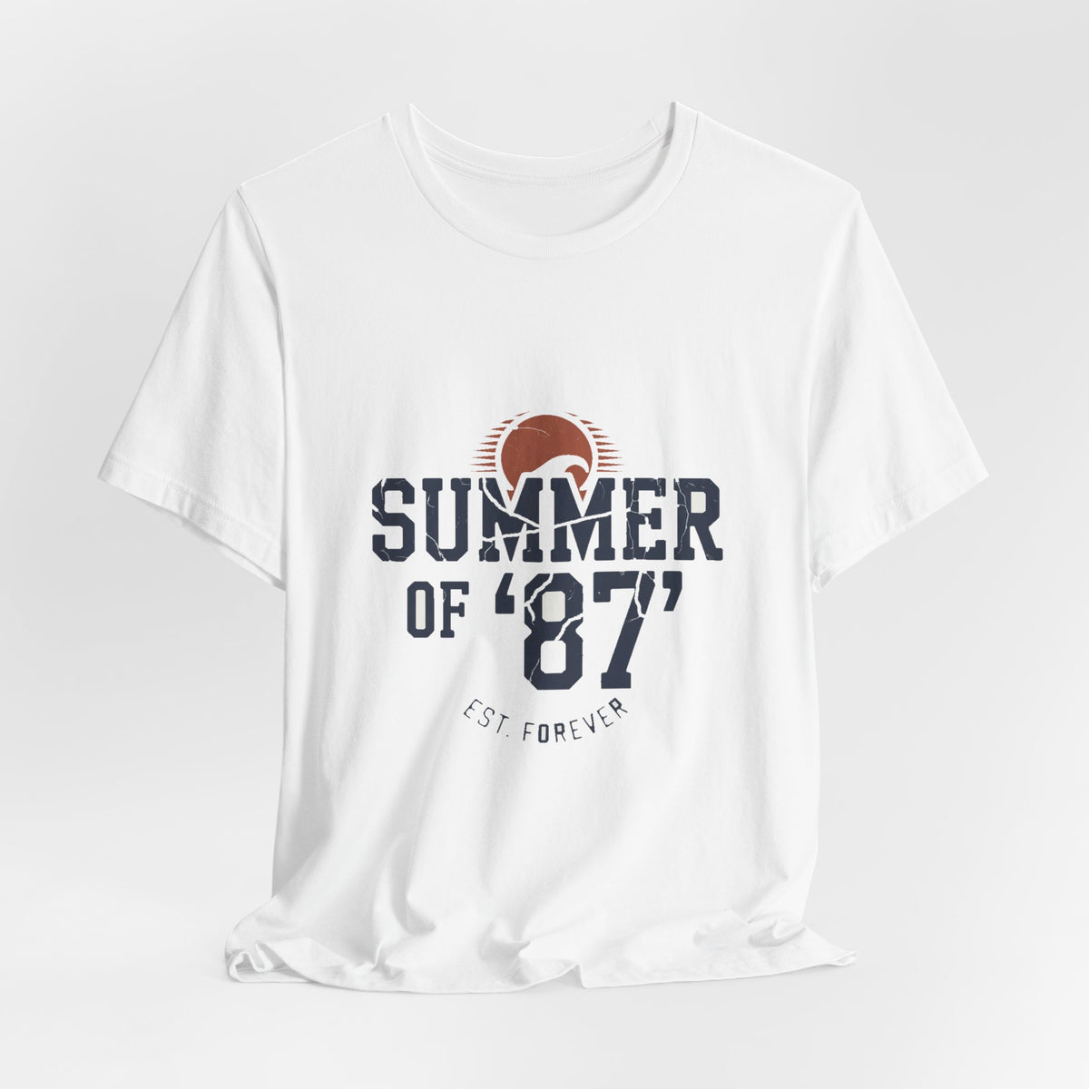 Summer of '87 — Premium Vintage Collegiate Graphic Tee color-specific T-shirt mockup