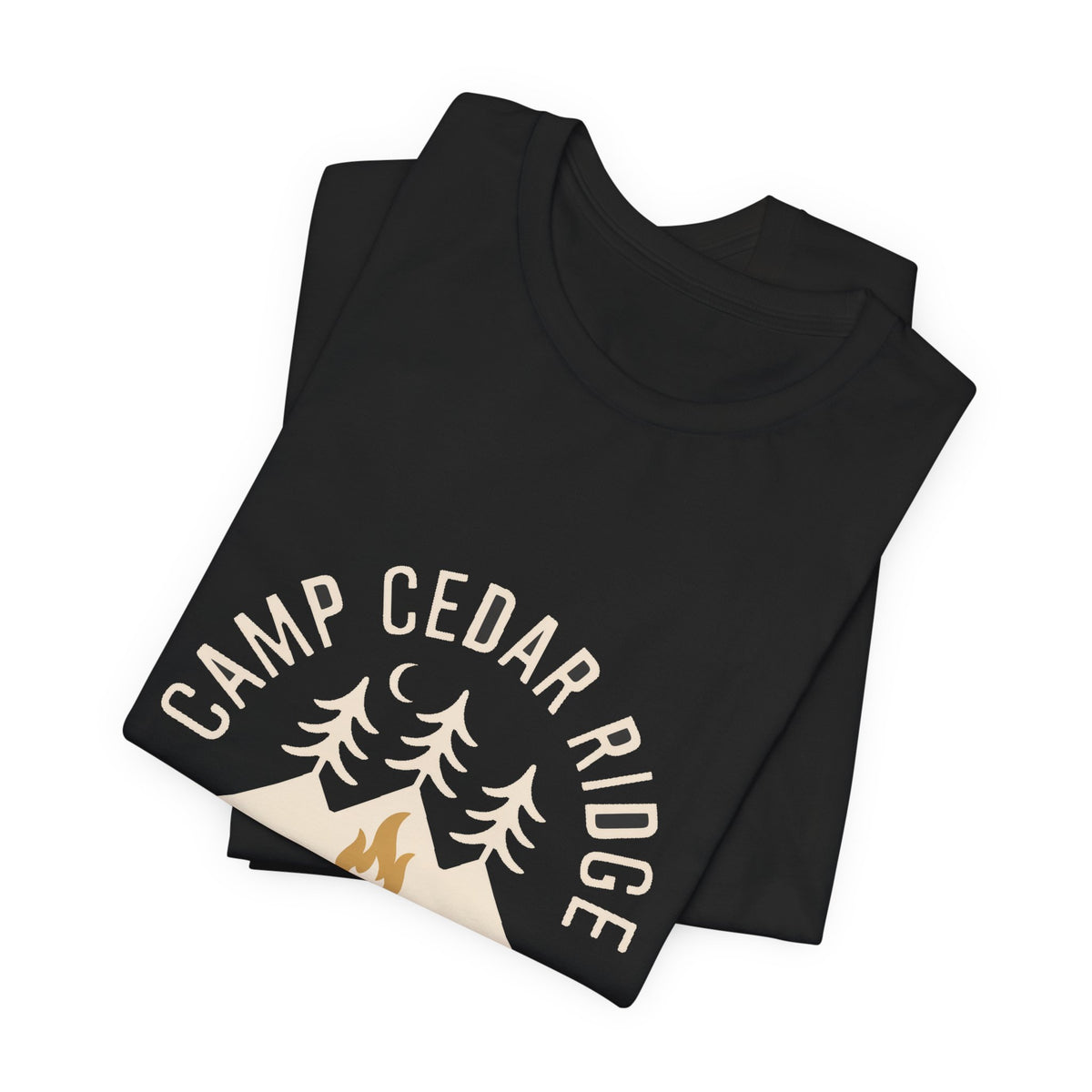 Camp Cedar Ridge — Premium Vintage Summer Camp Tee color-specific T-shirt mockup