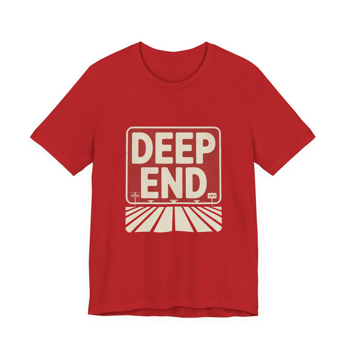 Deep End — Premium Retro Pool Graphic Tee color-specific T-shirt mockup