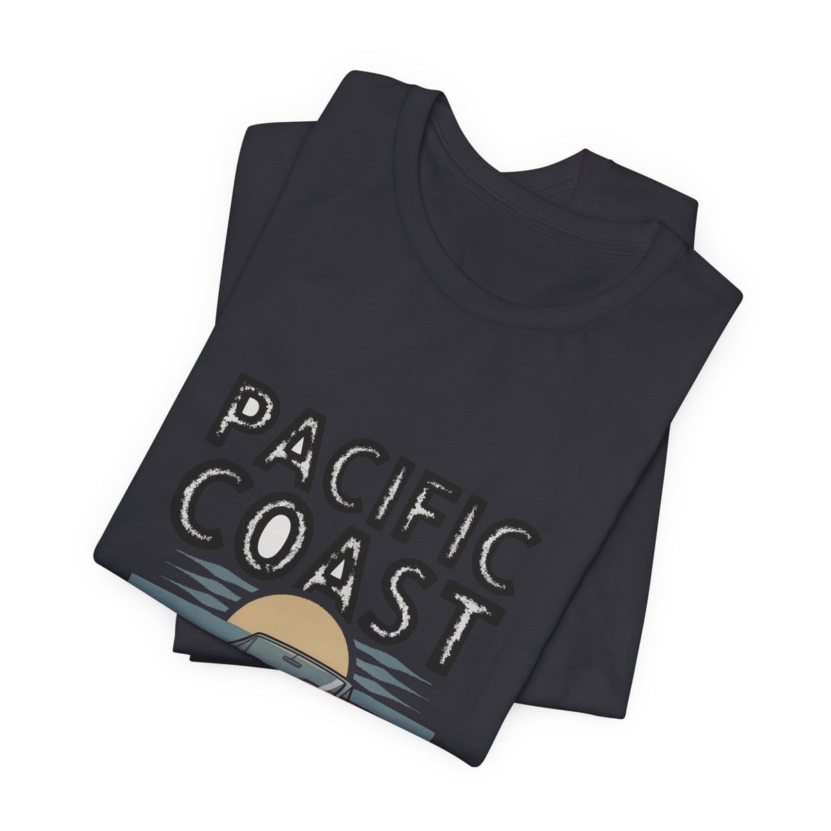 Pacific Coast — Premium Retro California Road Trip Tee color-specific T-shirt mockup