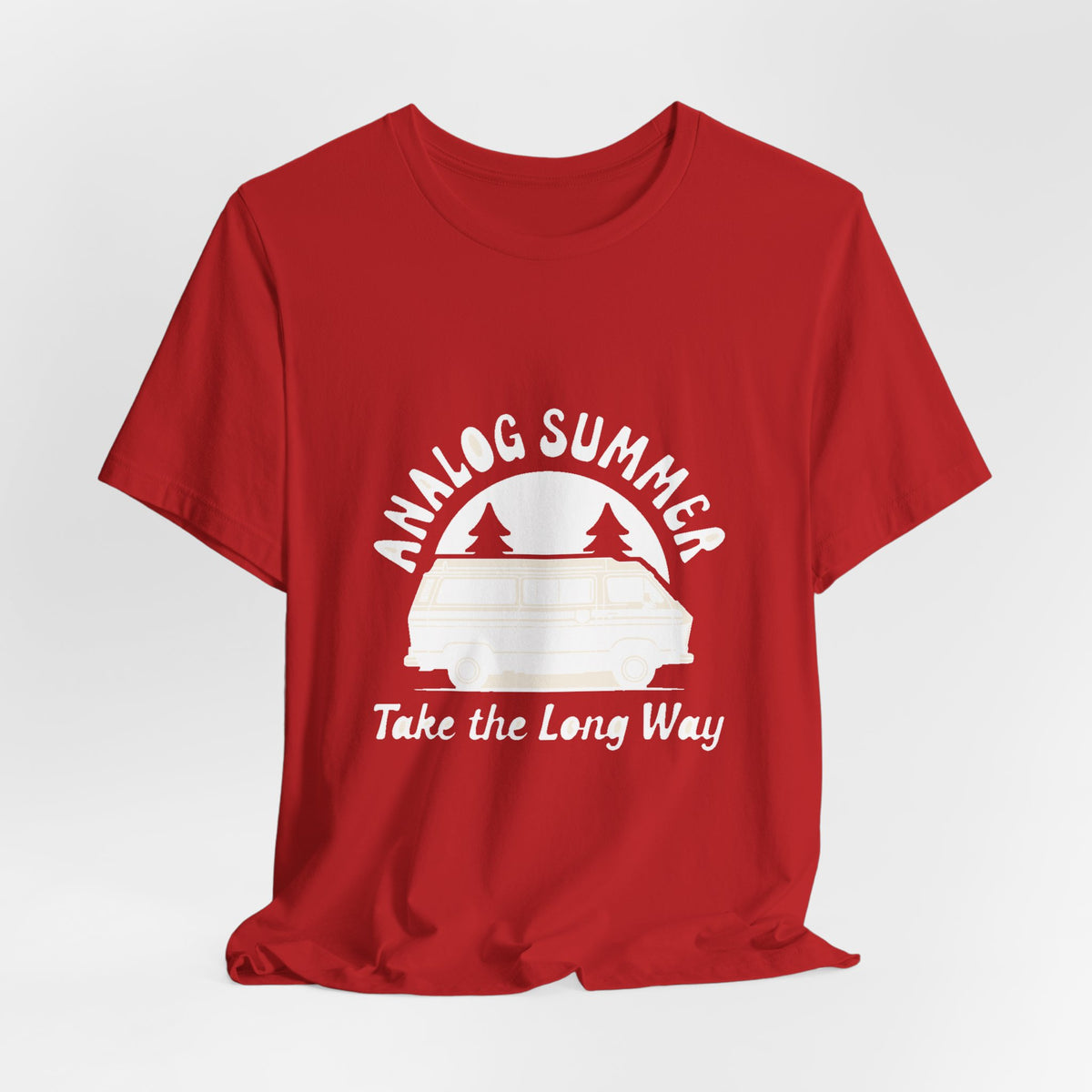 Analog Summer — Premium Retro Road Trip Van Tee color-specific T-shirt mockup