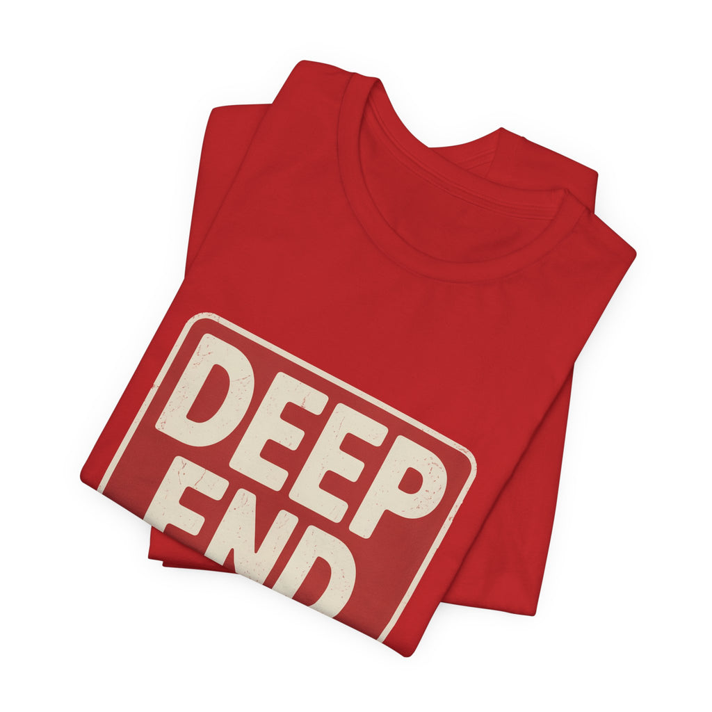 Deep End — Premium Retro Pool Graphic Tee color-specific T-shirt mockup