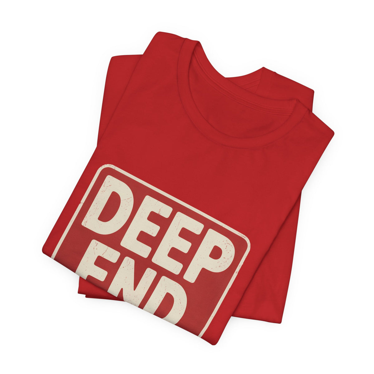 Deep End — Premium Retro Pool Graphic Tee color-specific T-shirt mockup