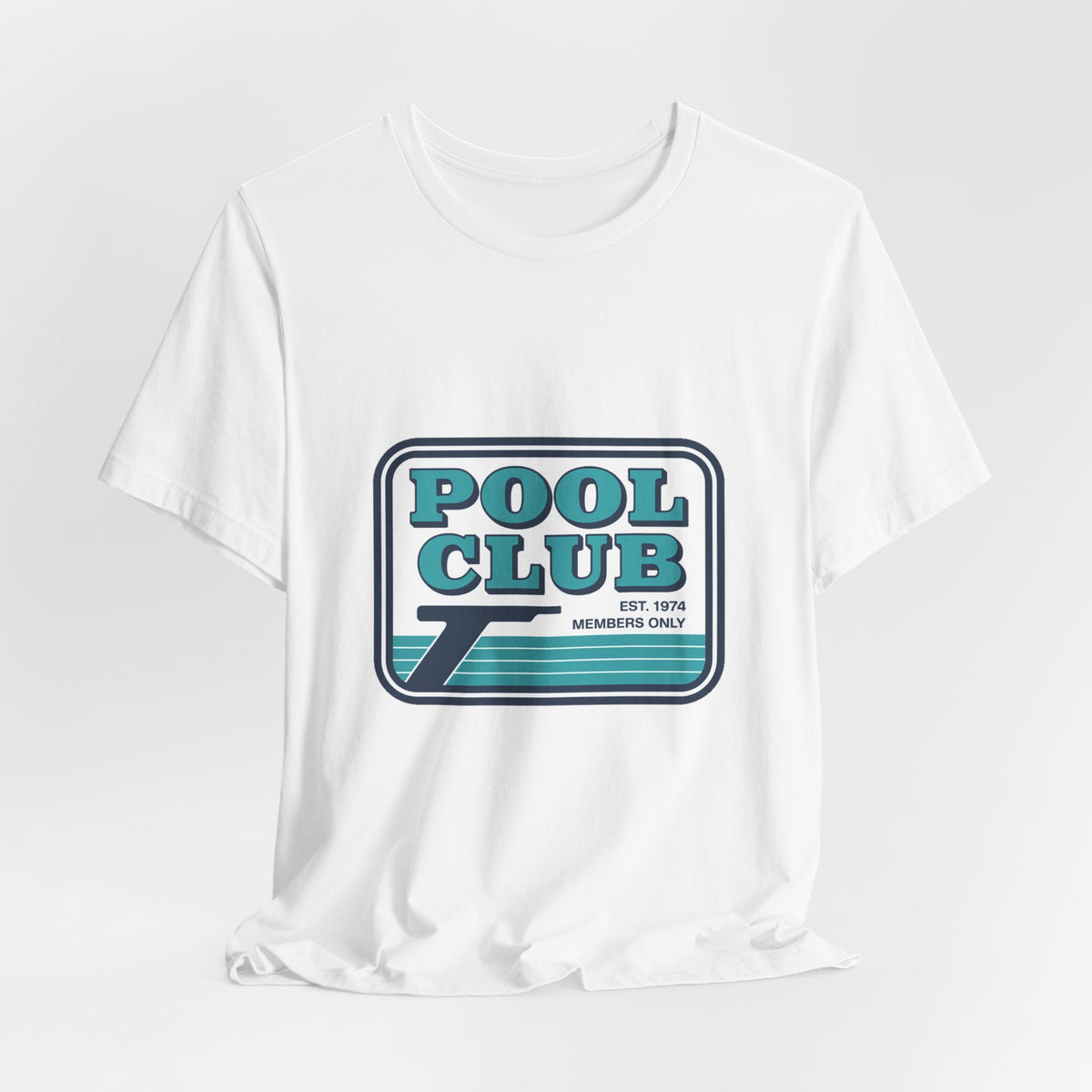 Pool Club '74 — Premium Retro Swimming Pool Tee mockup - YAMISA Summer Archive T-shirt