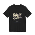Night Swim — Premium Retro Pool Night Graphic Tee color-specific T-shirt mockup