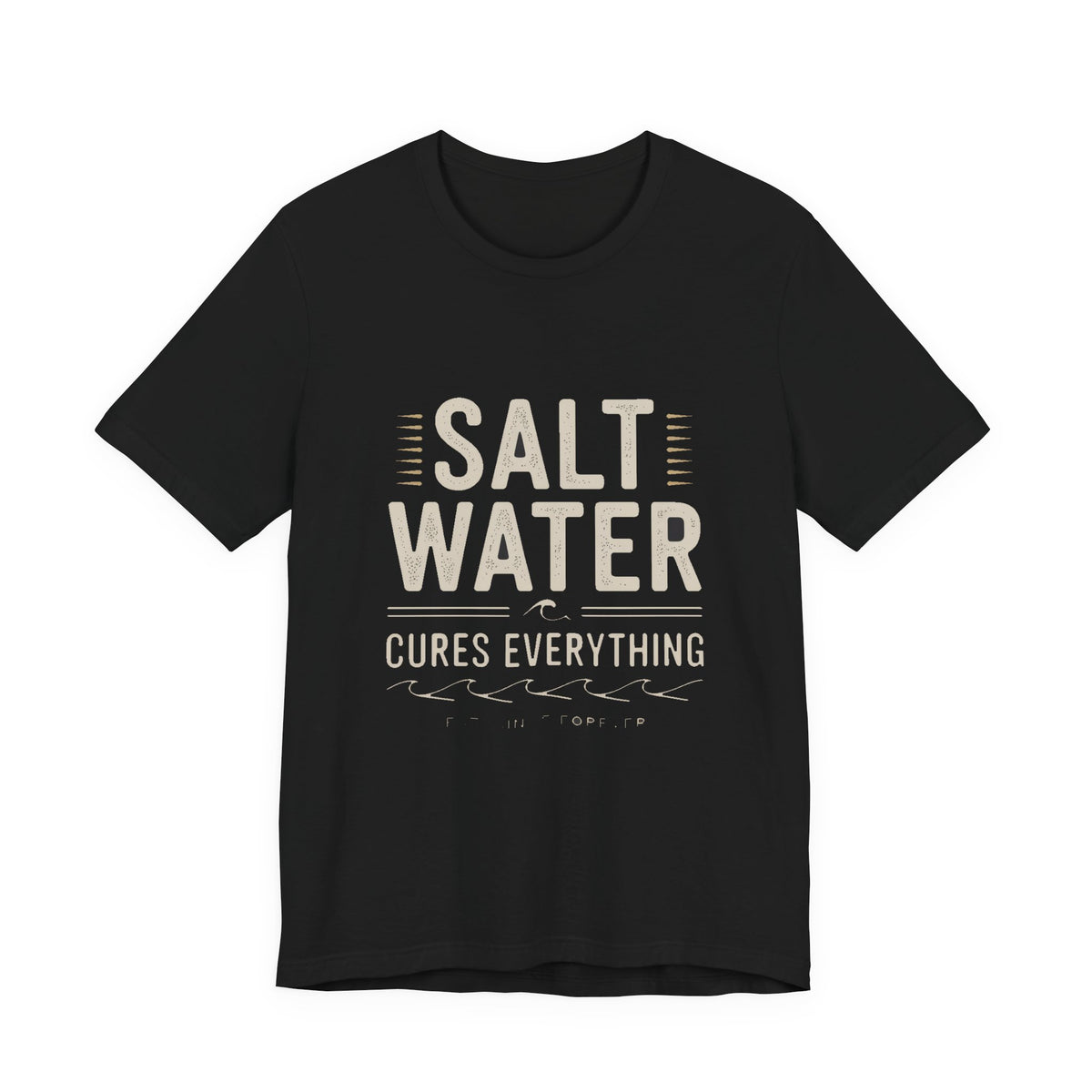 Salt Water Cure — Premium Coastal Quote Graphic Tee color-specific T-shirt mockup