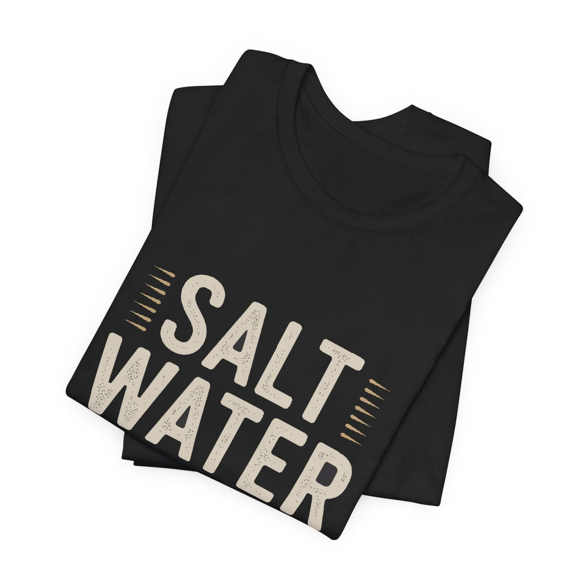 Salt Water Cure — Premium Coastal Quote Graphic Tee color-specific T-shirt mockup