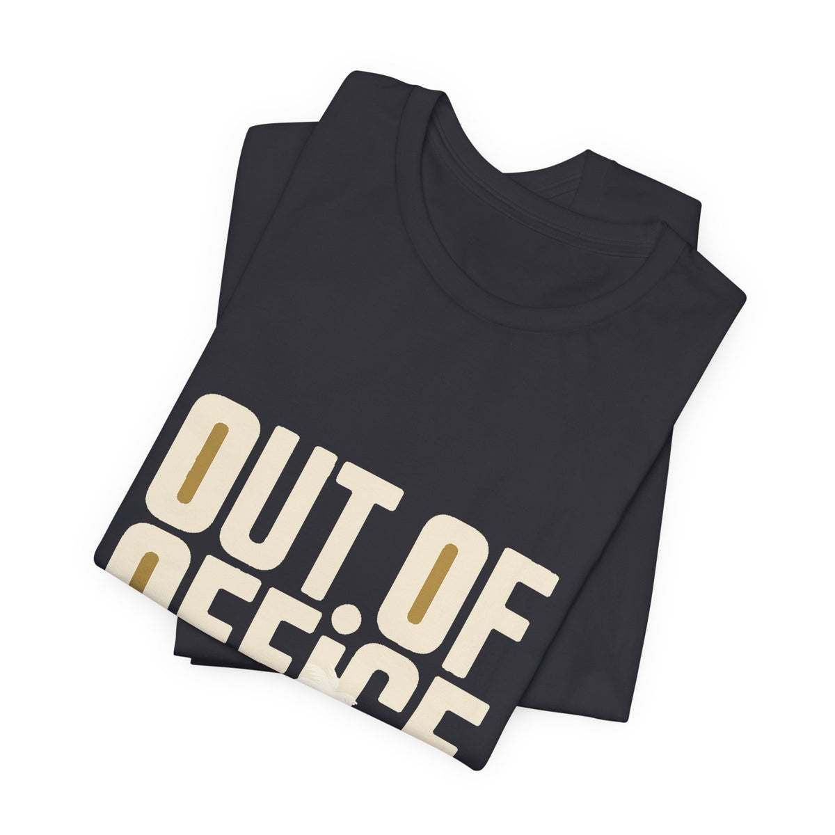 Out of Office — Premium Bold Typography Tee color-specific T-shirt mockup