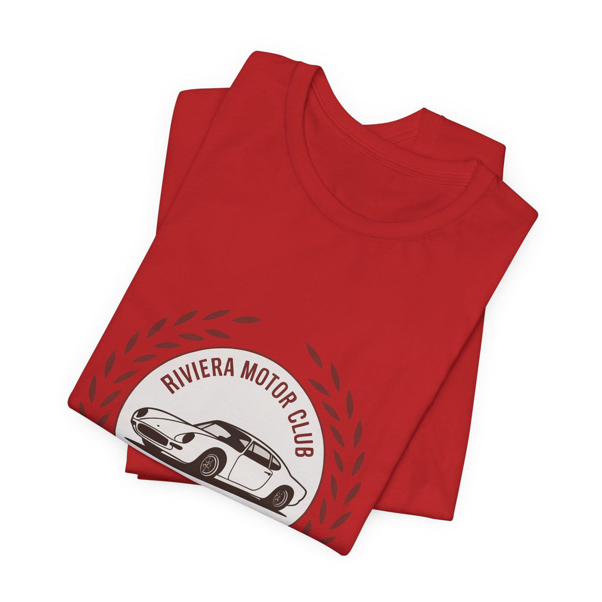 Riviera Motor Club — Premium Heritage Badge Tee color-specific T-shirt mockup