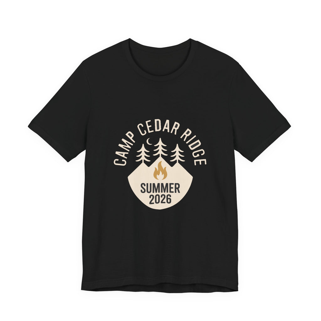 Camp Cedar Ridge — Premium Vintage Summer Camp Tee color-specific T-shirt mockup
