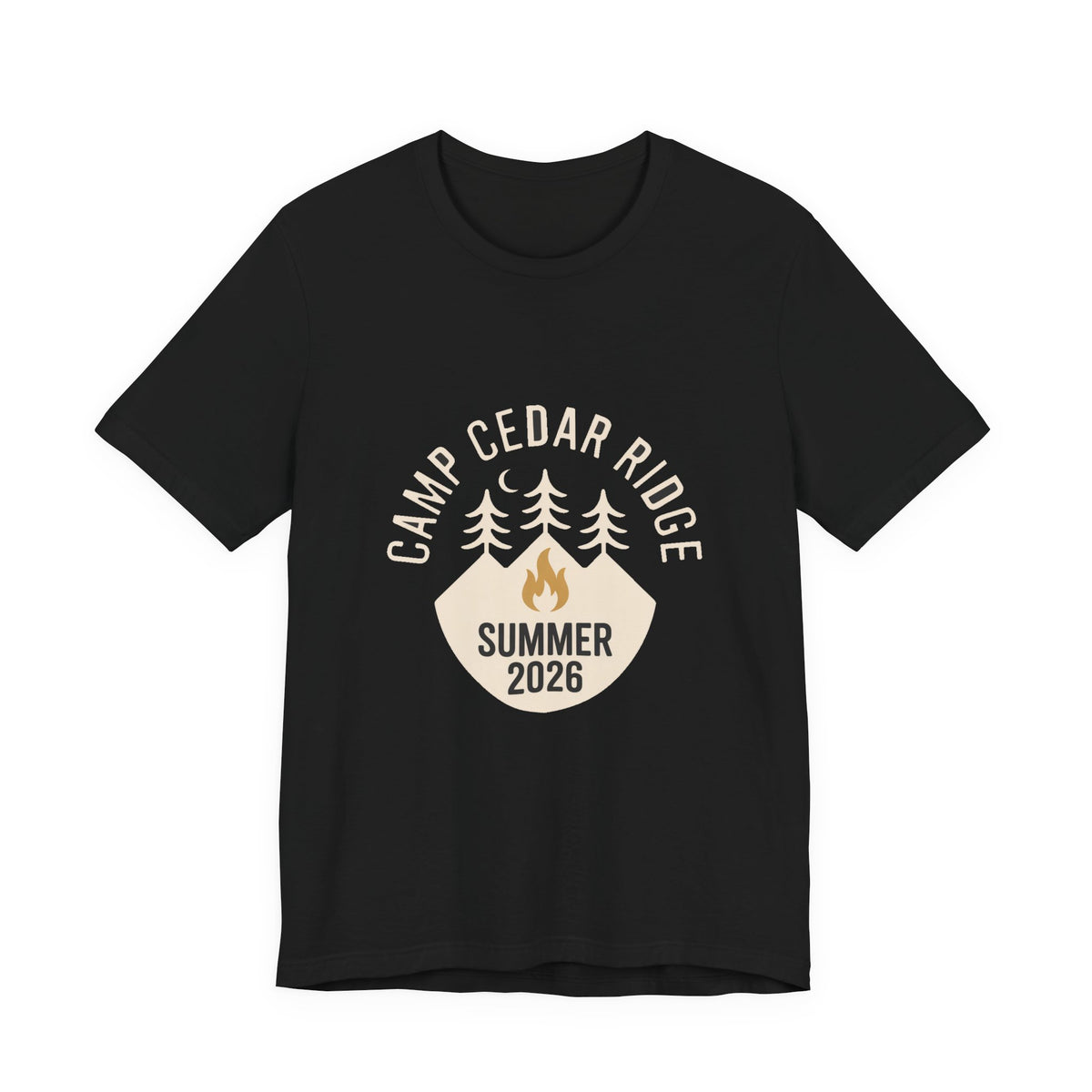 Camp Cedar Ridge — Premium Vintage Summer Camp Tee color-specific T-shirt mockup