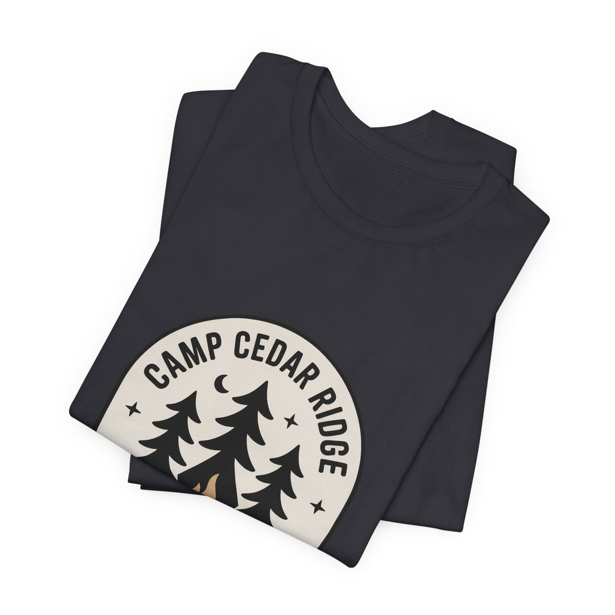 Camp Cedar Ridge — Premium Vintage Summer Camp Tee color-specific T-shirt mockup