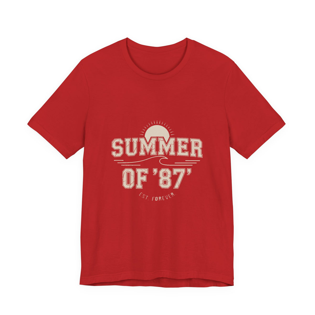 Summer of '87 — Premium Vintage Collegiate Graphic Tee color-specific T-shirt mockup